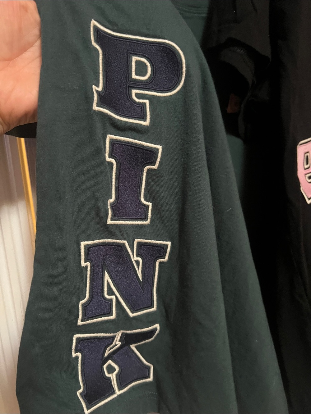 PINK Victoria's Secret Black Short Sleeve Tee with Pink Lettering - Picture 5 of 11